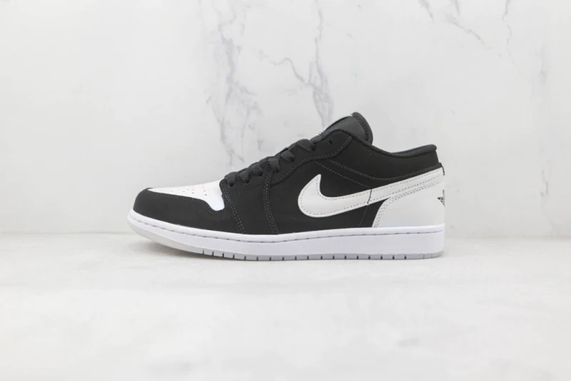 Tênis Air Jordan 1 Low - Black White Diamond