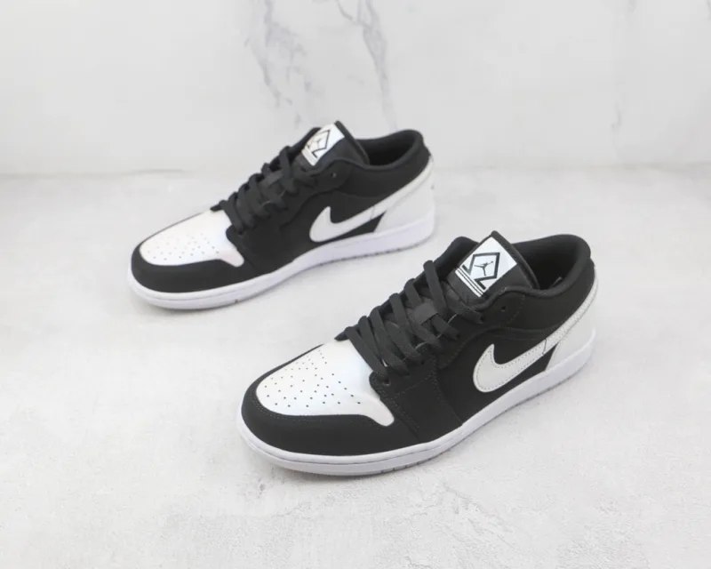 Tênis Air Jordan 1 Low - Black White Diamond