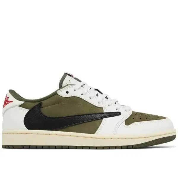 Tênis Travis Scott x Air Jordan 1 Low - Medium Olive