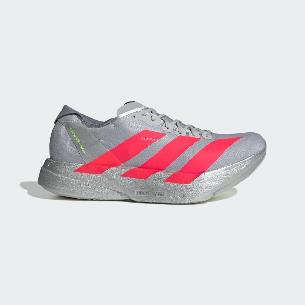 Tênis Adidas Adizero Adios Pro 4 Masculino - Prata | Vermelho