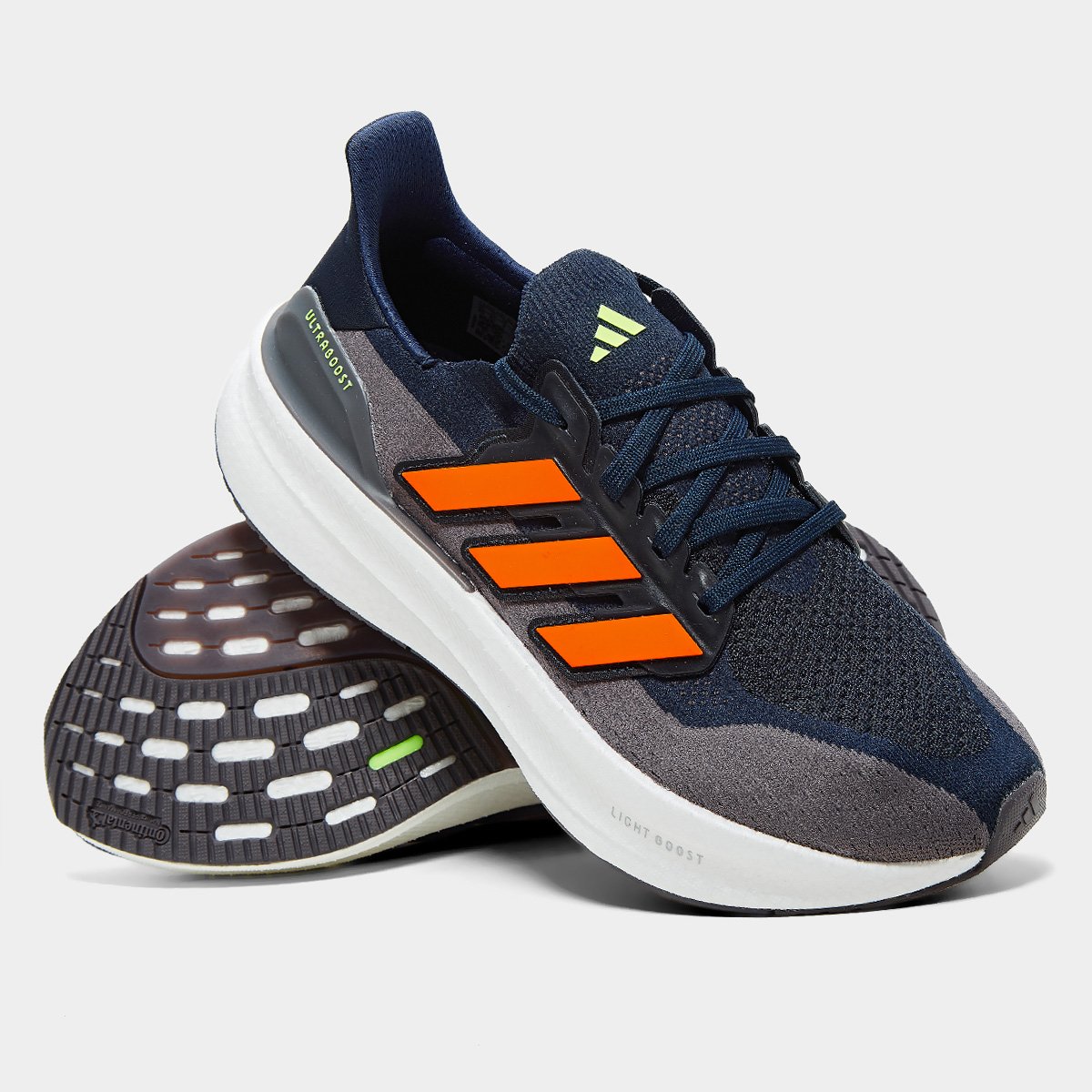 Tênis Adidas Ultraboost 5 Masculino - Cinza | Laranja