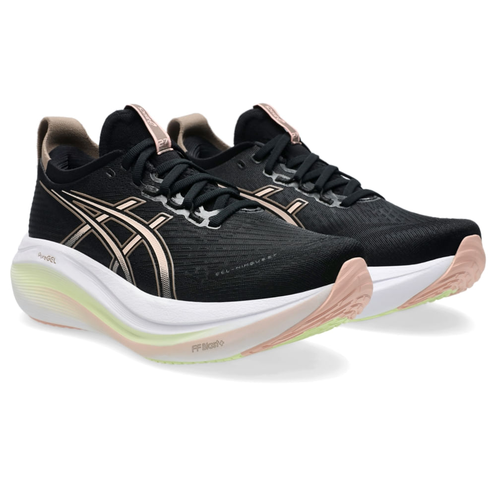 Tênis Asics Gel-nimbus 27 Feminino - Preto | Rosa