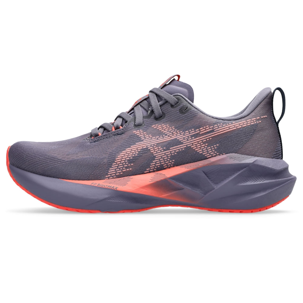 Tênis Asics Novablast 5 Feminino - CinzaEscuro | Rosa