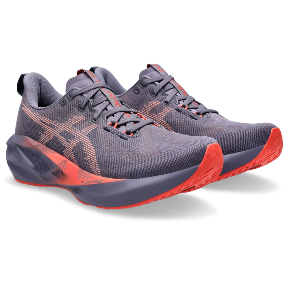 Tênis Asics Novablast 5 Masculino - CinzaEscuro | Rosa