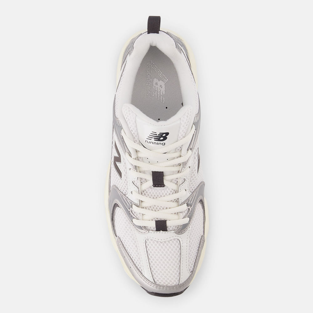 Tênis New Balance 530 Unisex Branco/Prata/Preto