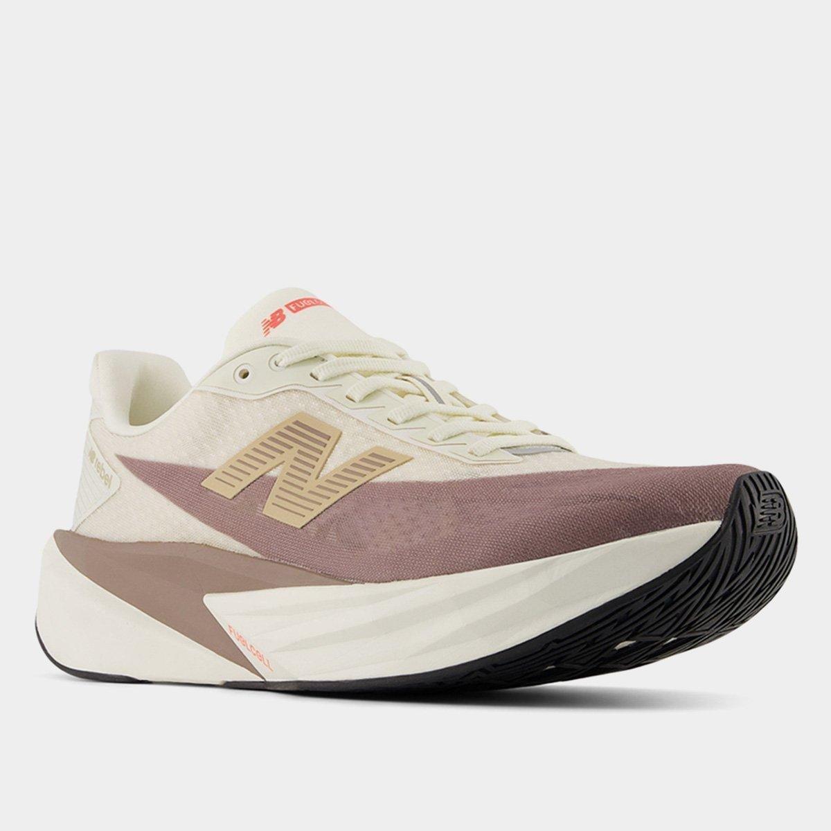 Tênis New Balance Fuelcell Rebel V5 Feminino - Off White