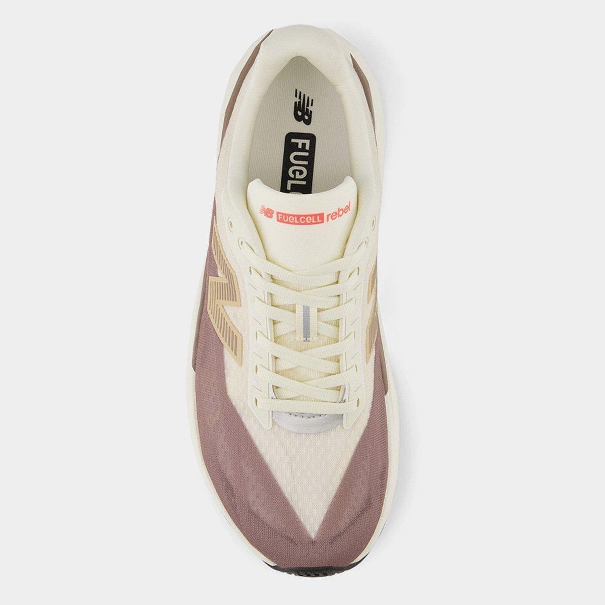 Tênis New Balance Fuelcell Rebel V5 Feminino - Off White