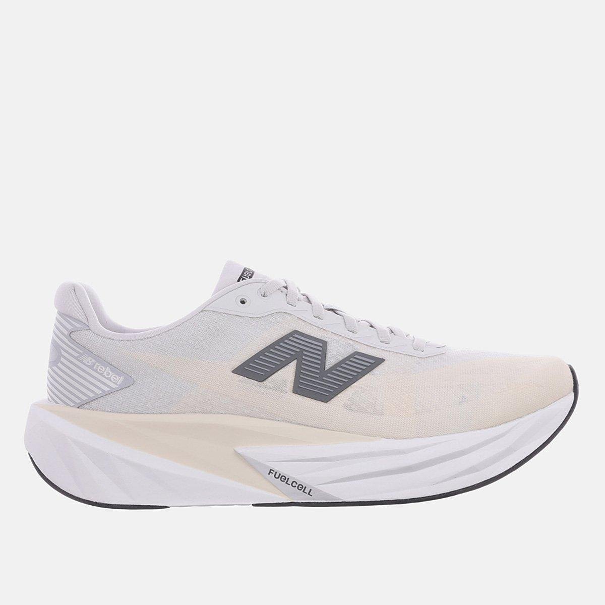 Tênis New Balance Fuelcell Rebel V5 Masculino - Cinza Claro
