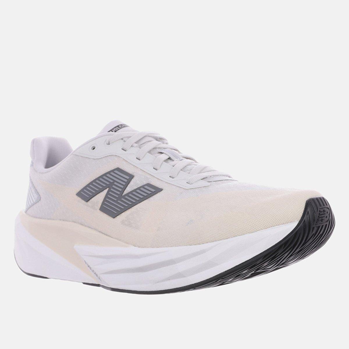 Tênis New Balance Fuelcell Rebel V5 Masculino - Cinza Claro