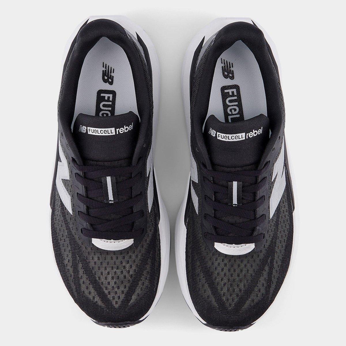 Tênis New Balance Fuelcell Rebel V5 Masculino - Preto+Branco