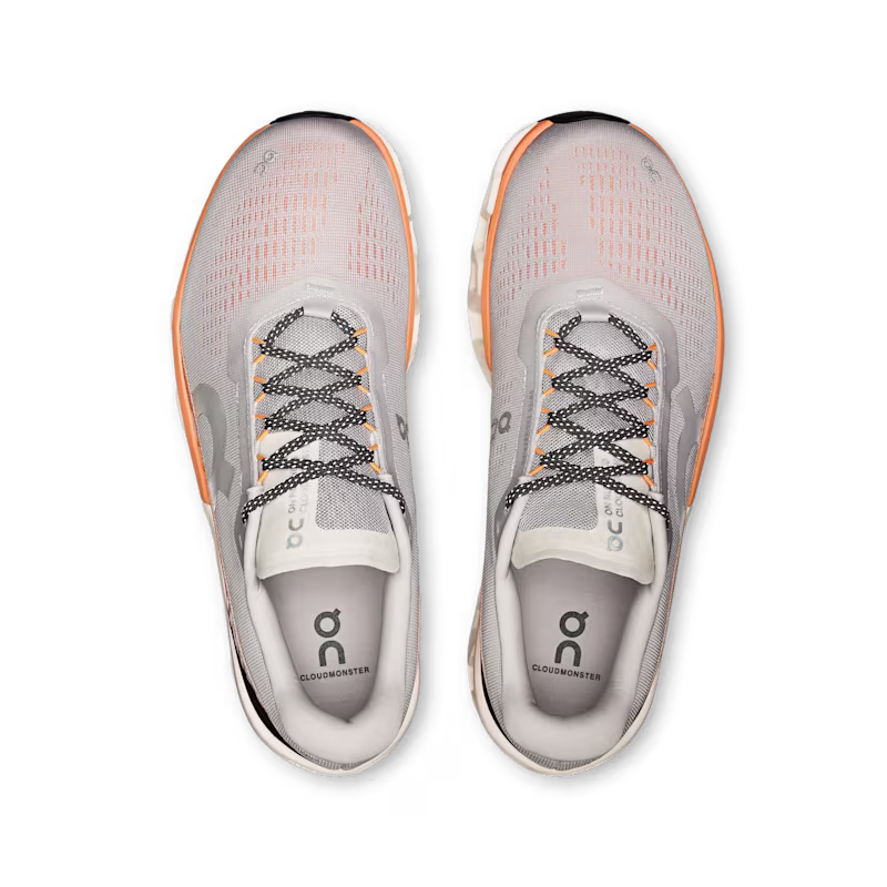 Tênis ON Cloudmonster 2 Masculino - Glacier  |  Tangerine