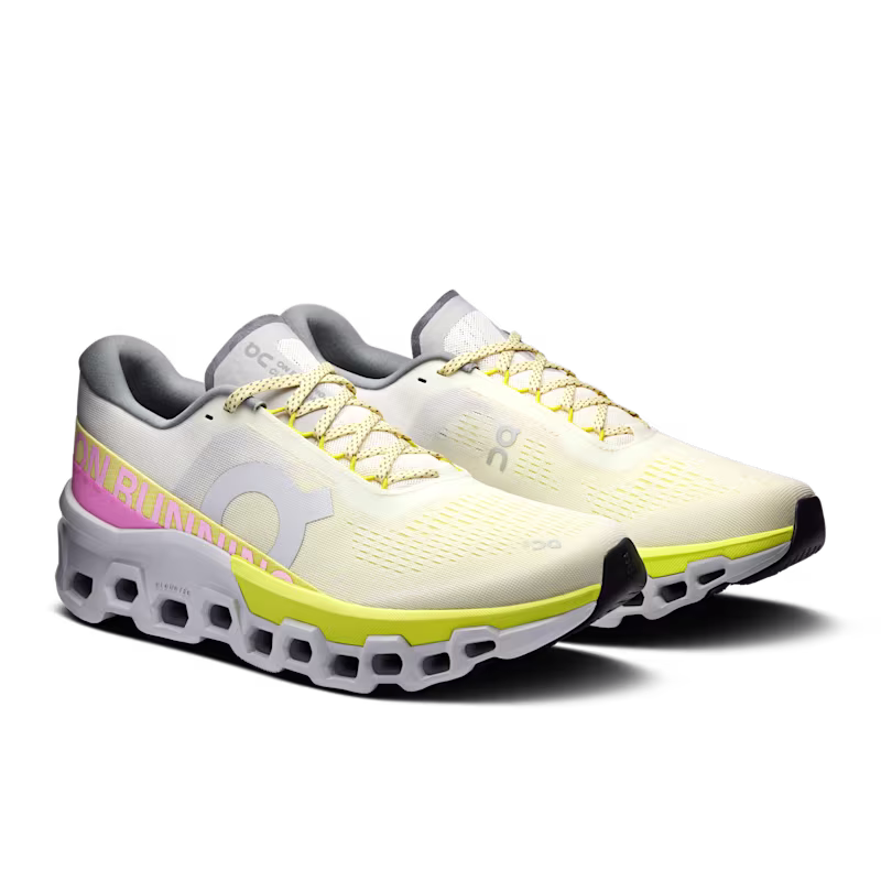 Tênis ON Cloudmonster 2 Masculino - Ivory  |  Lime